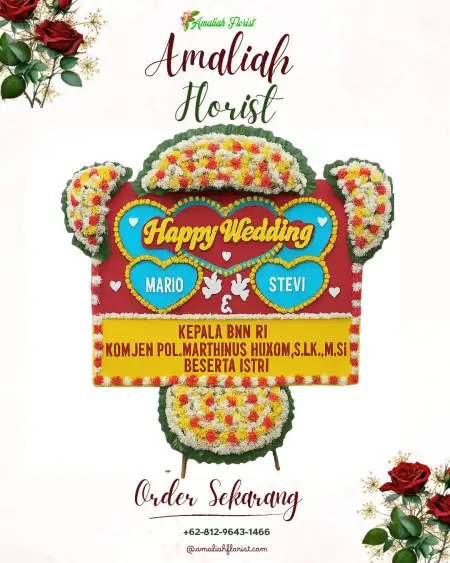 Papan Bunga Pernikahan Tambang Rambang